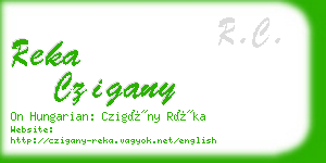 reka czigany business card